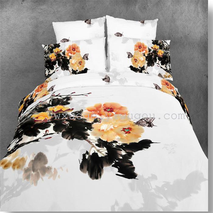 Snow Pigeon 4-pc 5D activity cotton stereoscopic 3 d version painting bedding set manufacturers selling