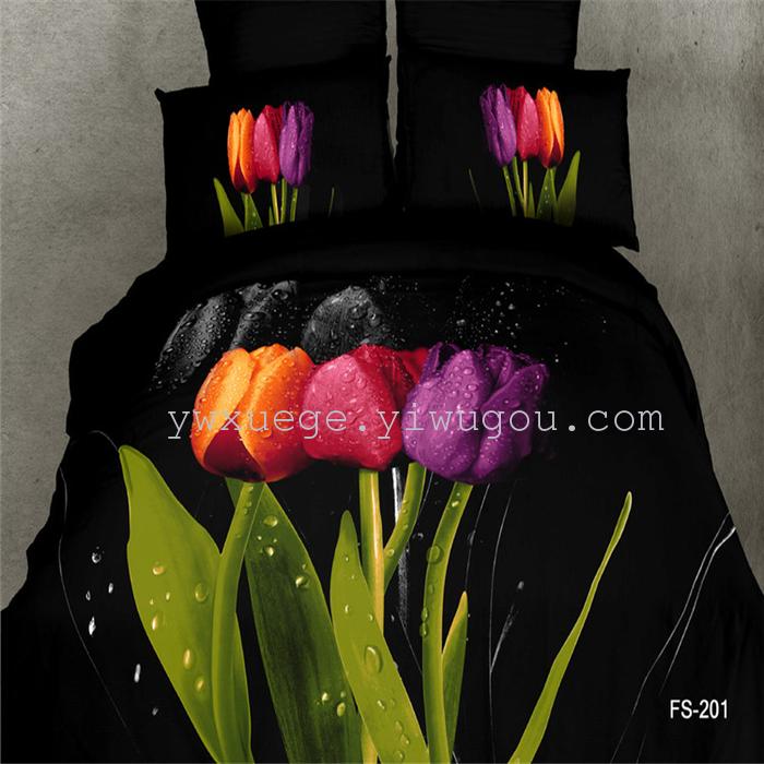 Snow Pigeon 4-pc 5D activity cotton stereoscopic 3 d version painting bedding set manufacturers selling