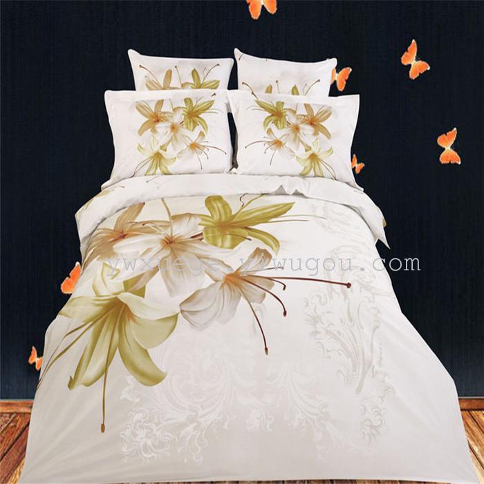 Snow Pigeon 4-pc 5D activity cotton stereoscopic 3 d version painting bedding set manufacturers selling