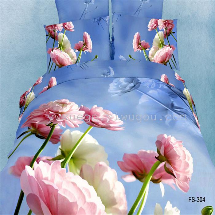 Snow Pigeon 4-pc 5D activity cotton stereoscopic 3 d version painting bedding set manufacturers selling