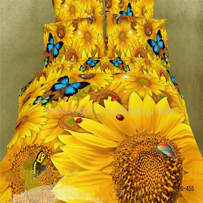 Snow Pigeon 4-pc 5D activity cotton stereoscopic 3 d version painting bedding set manufacturers selling