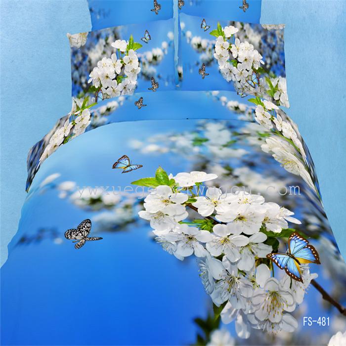 Snow Pigeon 4-pc 5D activity cotton stereoscopic 3 d version painting bedding set manufacturers selling