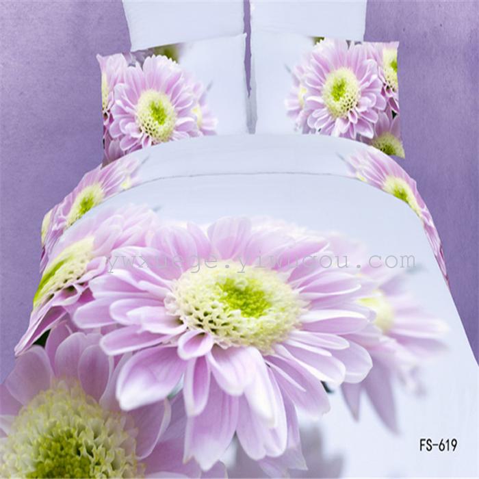 Snow Pigeon 4-pc 5D activity cotton stereoscopic 3 d version painting bedding set manufacturers selling