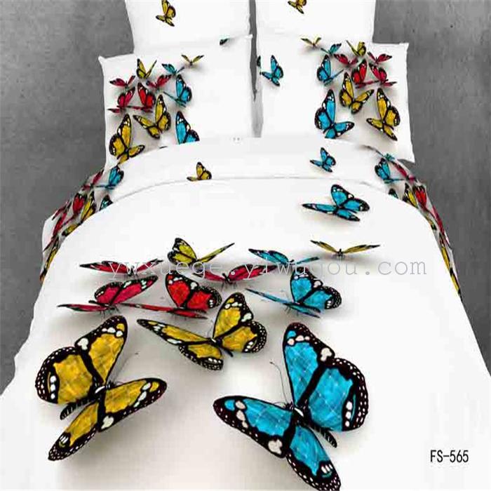 Snow Pigeon 4-pc 5D activity cotton stereoscopic 3 d version painting bedding set manufacturers selling