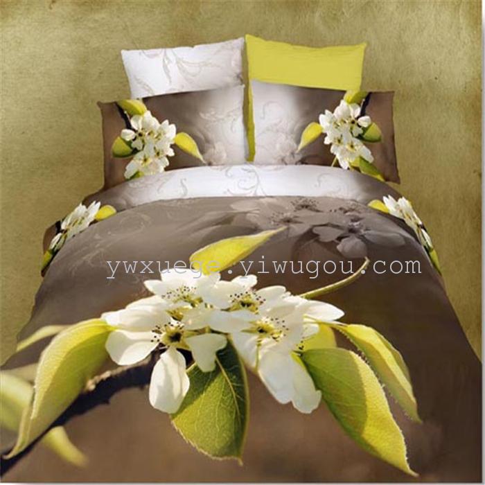 Snow Pigeon 4-pc 5D activity cotton stereoscopic 3 d version painting bedding set manufacturers selling