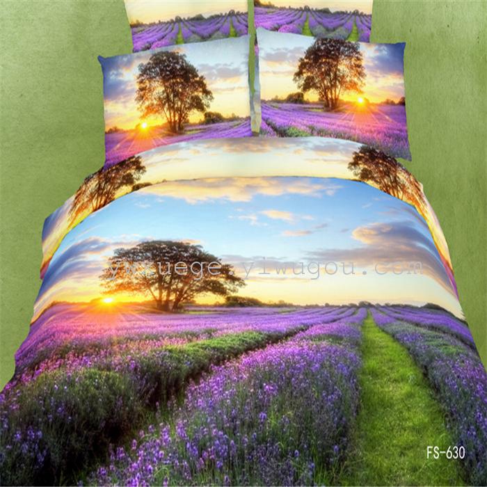 Snow Pigeon 4-pc 5D activity cotton stereoscopic 3 d version painting bedding set manufacturers selling
