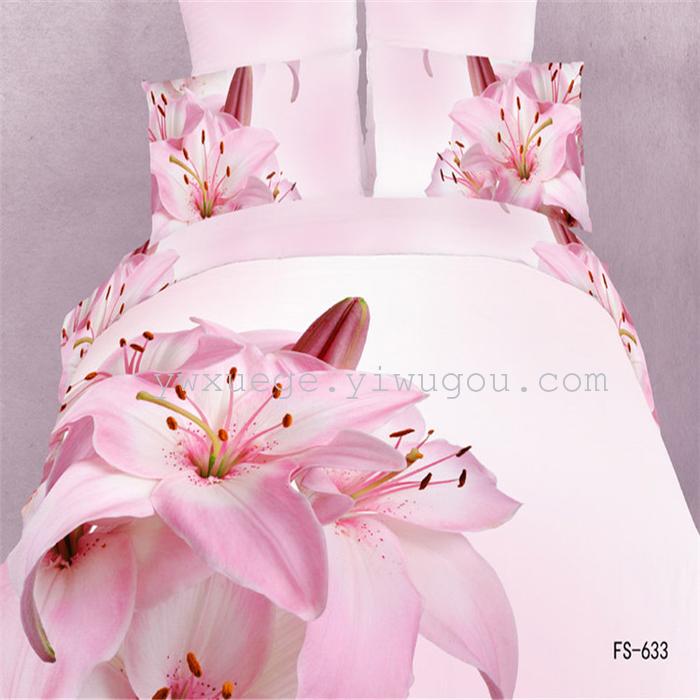Snow Pigeon 4-pc 5D activity cotton stereoscopic 3 d version painting bedding set manufacturers selling