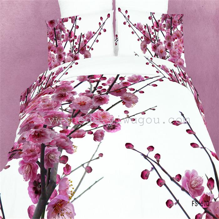 Snow Pigeon 4-pc 5D activity cotton stereoscopic 3 d version painting bedding set manufacturers selling