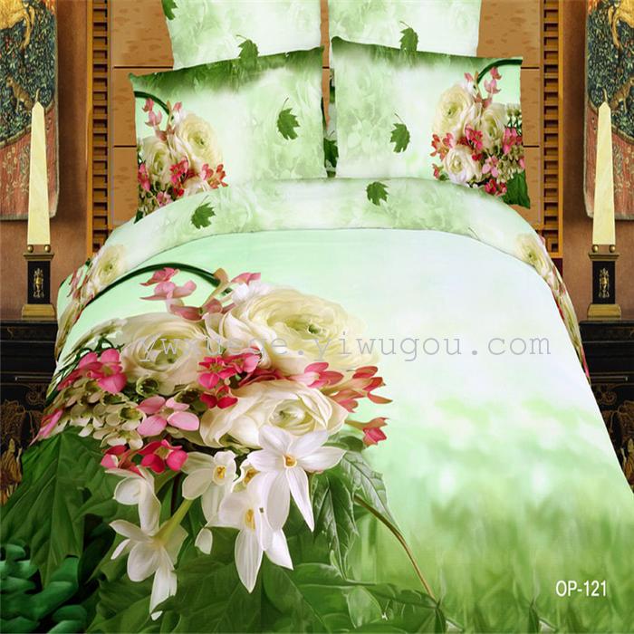 Snow Pigeon 4-pc 5D activity cotton stereoscopic 3 d version painting bedding set manufacturers selling