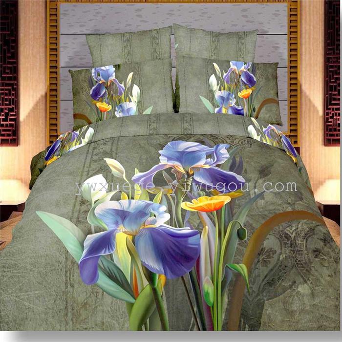 Snow Pigeon 4-pc 5D activity cotton stereoscopic 3 d version painting bedding set manufacturers selling