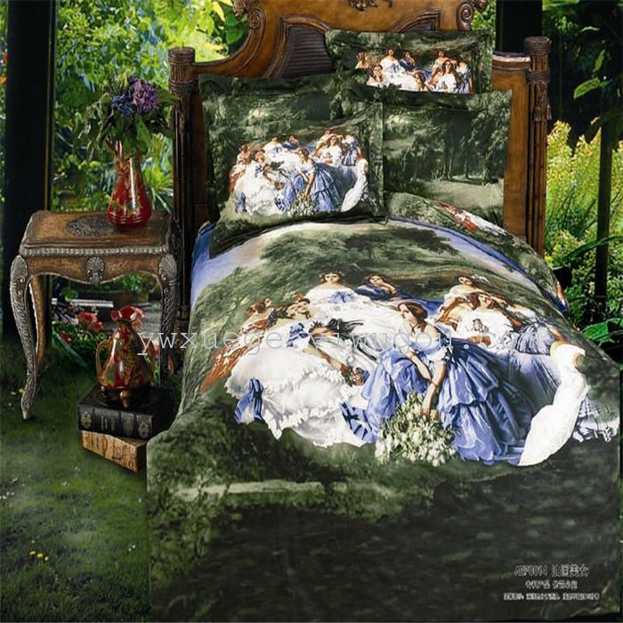 Snow Pigeon 4-pc 5D activity cotton stereoscopic 3 d version painting bedding set manufacturers selling