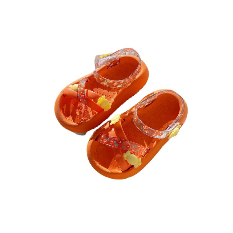 Children&#039;s Cross-Mirror Slippers Non-Slip Thick Bottom Girls&#039; Slipper Summer High Elastic Rubber and Plastic Flip-Flops