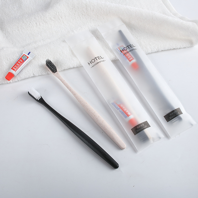 Disposable Toothbrush with Toothpaste Star Hotel Supplies Household Hospitality Soft Hair Tooth-Cleaners Washing Set Two-in-One