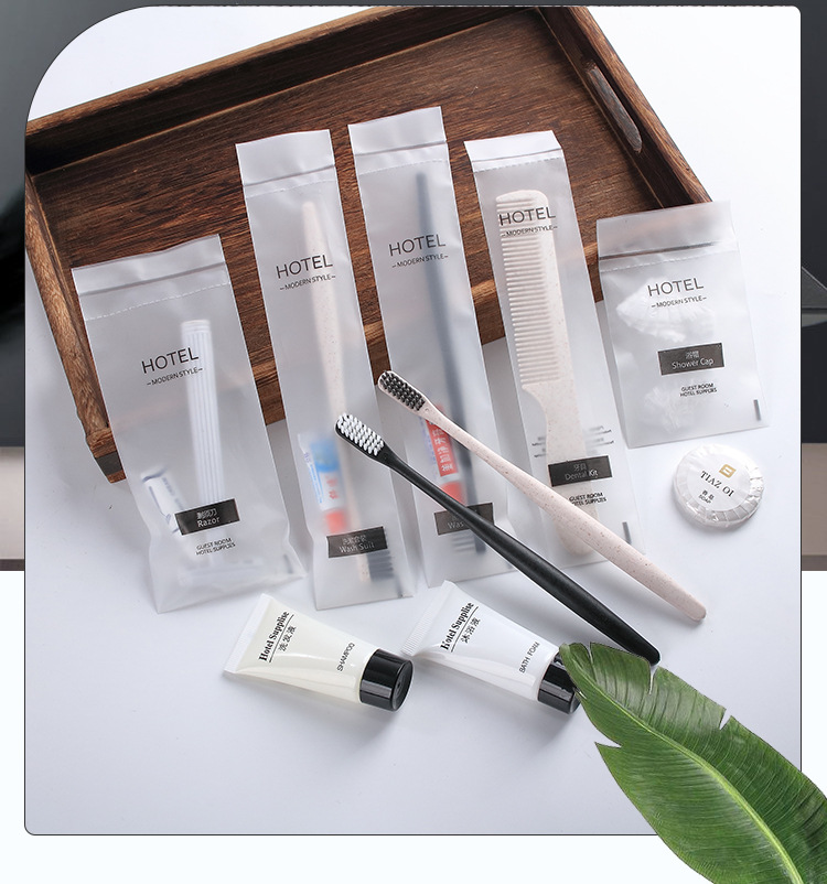 Disposable Toothbrush with Toothpaste Star Hotel Supplies Household Hospitality Soft Hair Tooth-Cleaners Washing Set Two-in-One