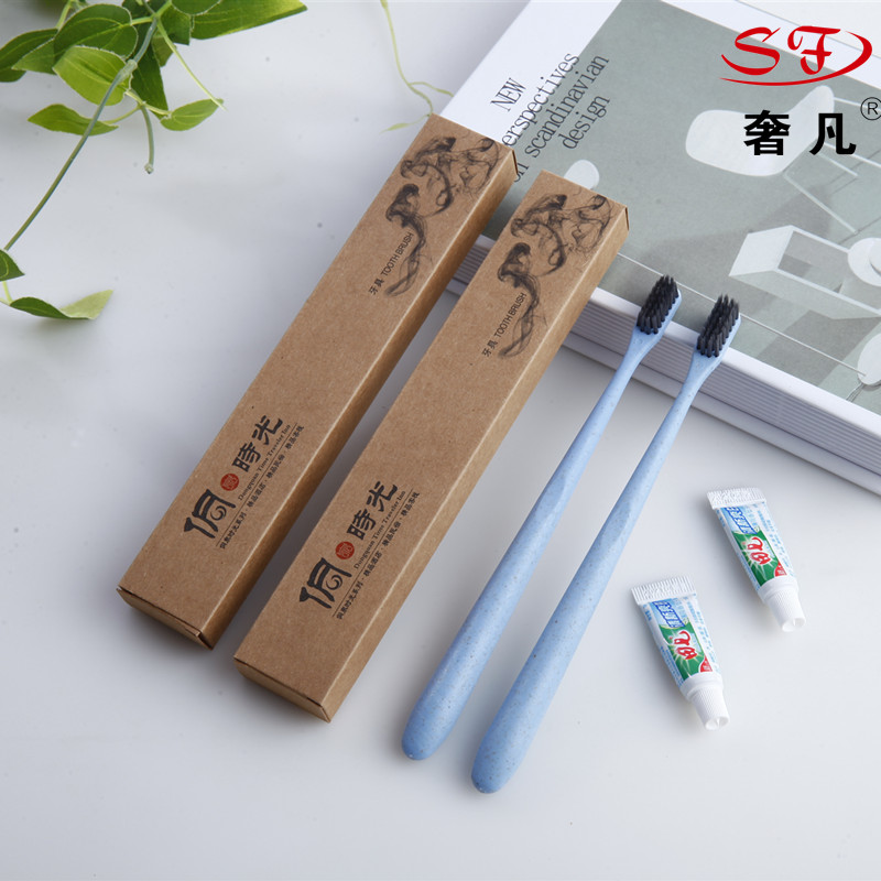 Hotel supplies, home stay, disposable toothbrushes, toiletries, sets, toothbrushes, toothbrushes, toothpaste, liuhe LOGO