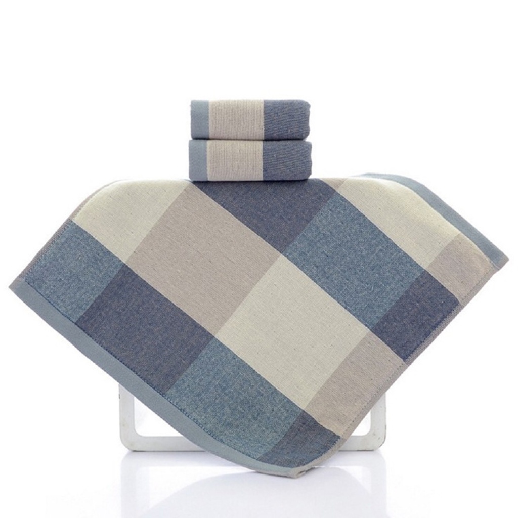 Zhongyue Cotton Plaid Square Scarf Japanese Style Simple Style Absorbent Breathable Towel Zhongyue Cotton Plaid Square Scarf Japanese Style Simple Style Absorbent Breathable Towel