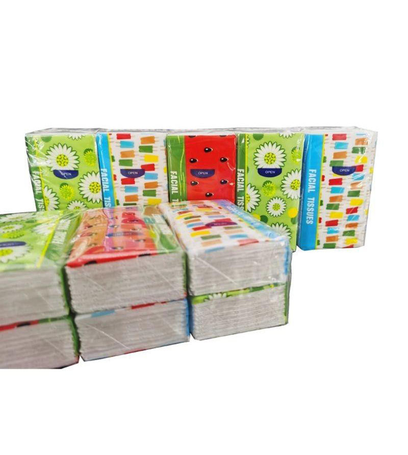 2-Layer 10-Piece Standard Package Foreign Trade Handkerchief Tissue English Tissue Packaging Napkin Portable Tissue Support OEM