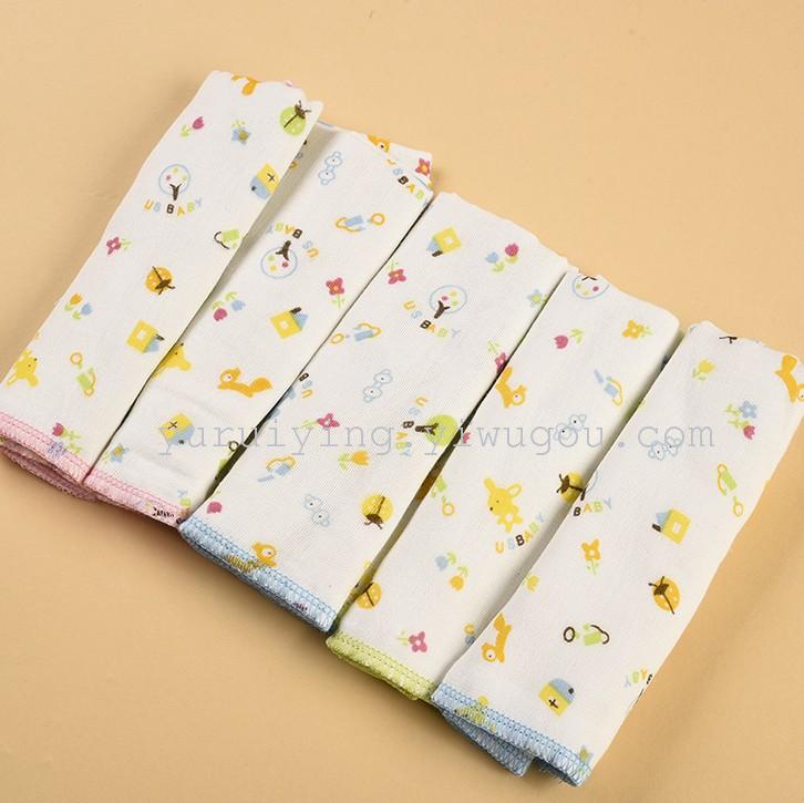 Baby baby napkin slobber double cotton gauze printing scarf scarf