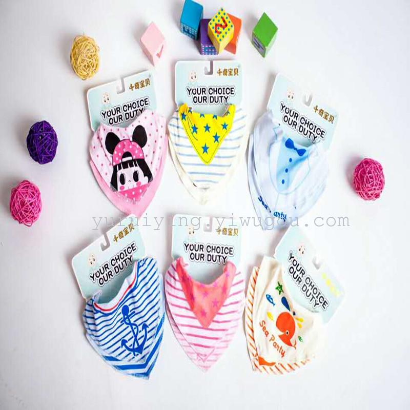 2016 new stereo Baby Bib waterproof Floral Cotton Scarf baby napkin slobber