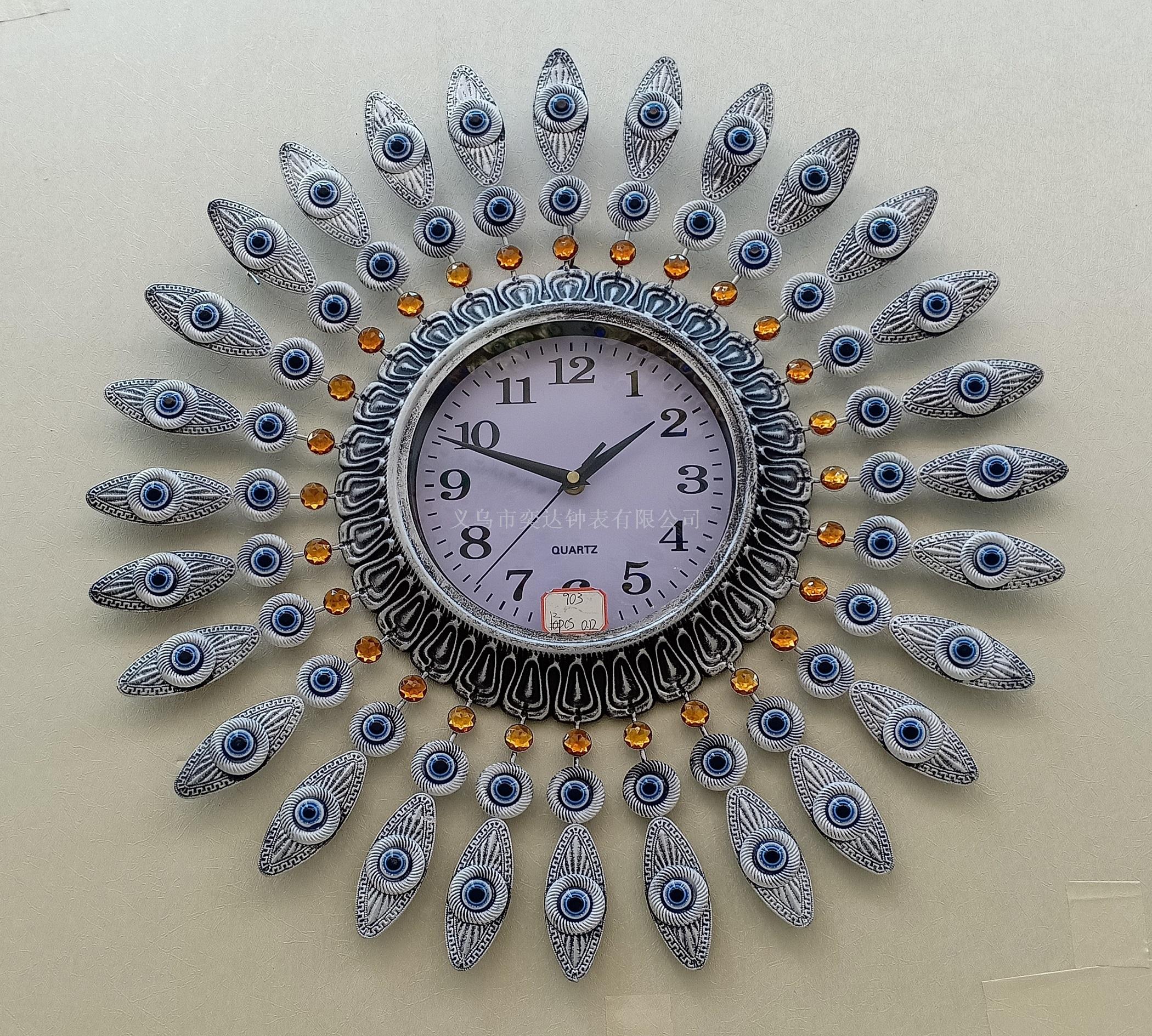 Clock Wall Clock Living Room Simple Household Clock European Entry Lux Restaurant Wall Decoration Creative Mute Wall Clock
