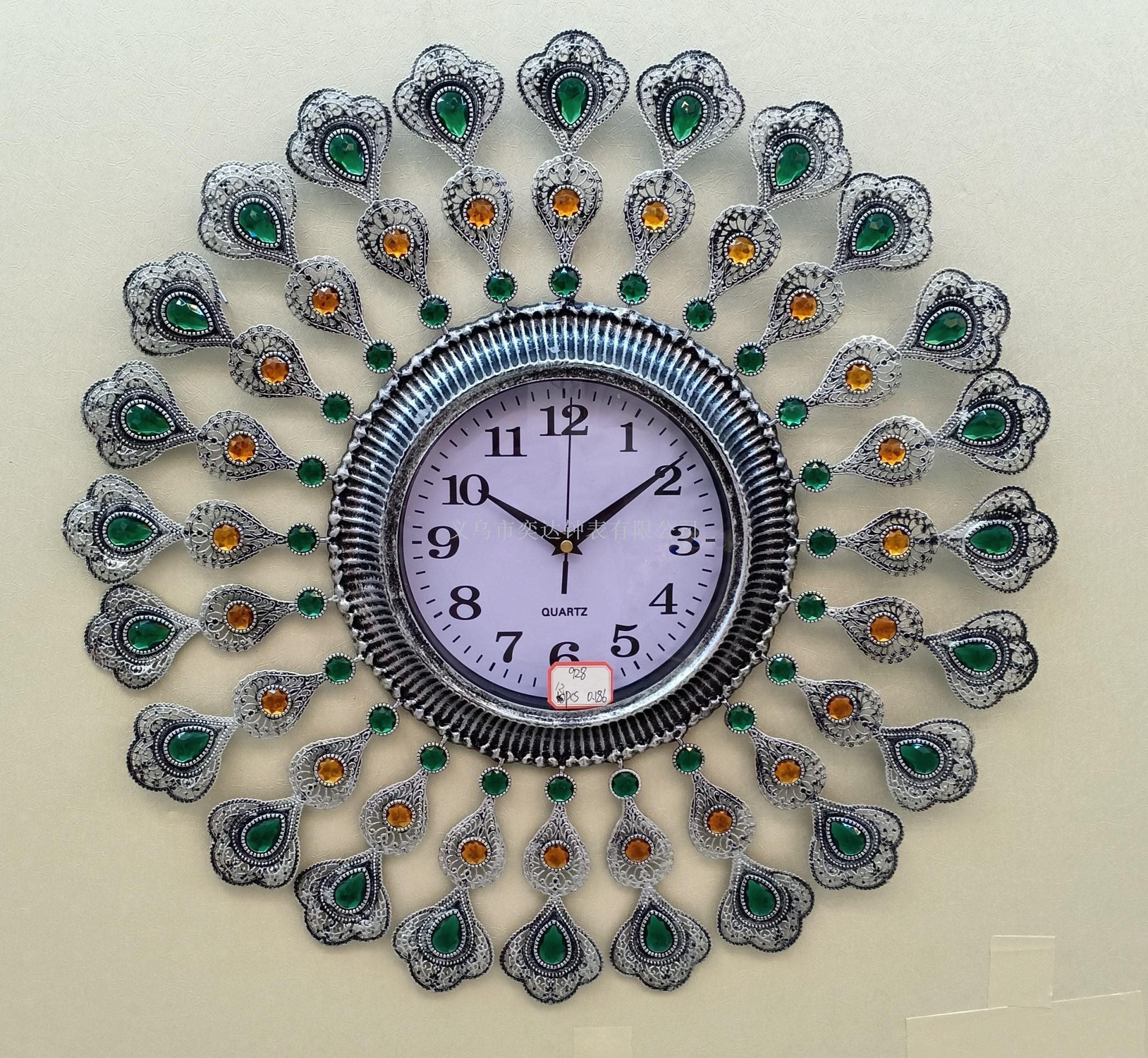 Clock Wall Clock Living Room Simple Household Clock European Entry Lux Restaurant Wall Decoration Creative Mute Wall Clock
