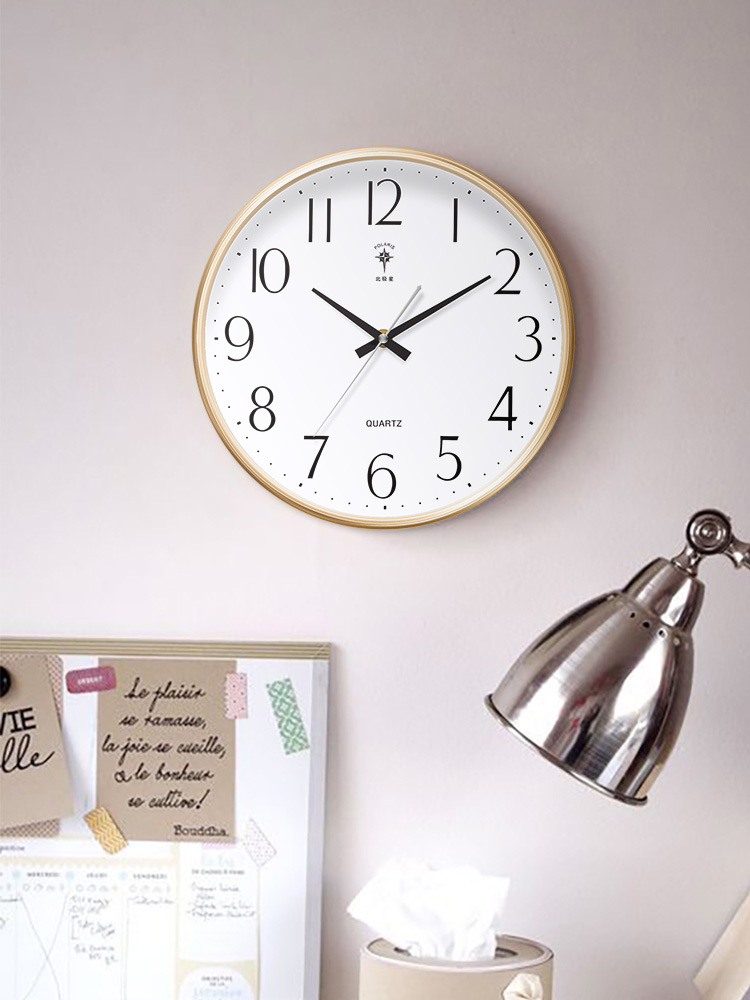 Nordic Wall Clock Living Room Mute Creative Restaurant Clock Electronic Calendar Temperature Week Large Size Quartz Clock