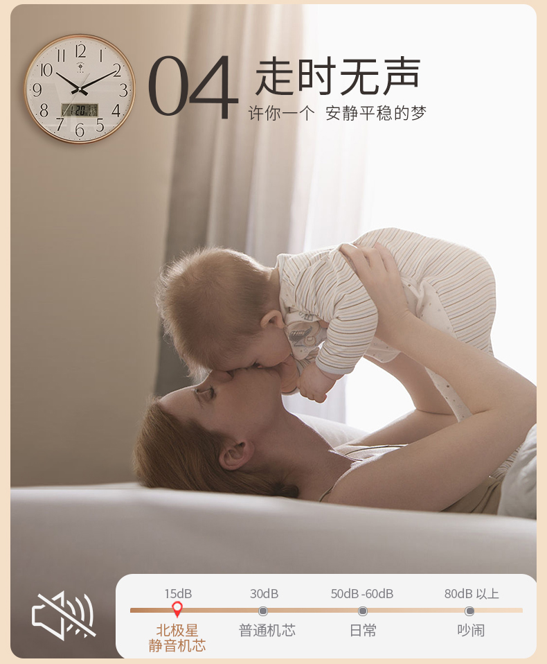 Nordic Wall Clock Living Room Mute Creative Restaurant Clock Electronic Calendar Temperature Week Large Size Quartz Clock Nordic Wall Clock Living Room Mute Creative Restaurant Clock Electronic Calendar Temperature Week Large Size Quartz Clock