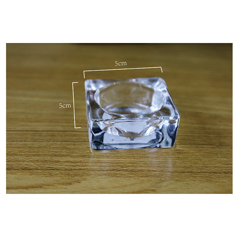 Spot Hot Sale Glass Tealight Square Tealight Tealight Square Candlestick 5*5 Tealight Candle Holder