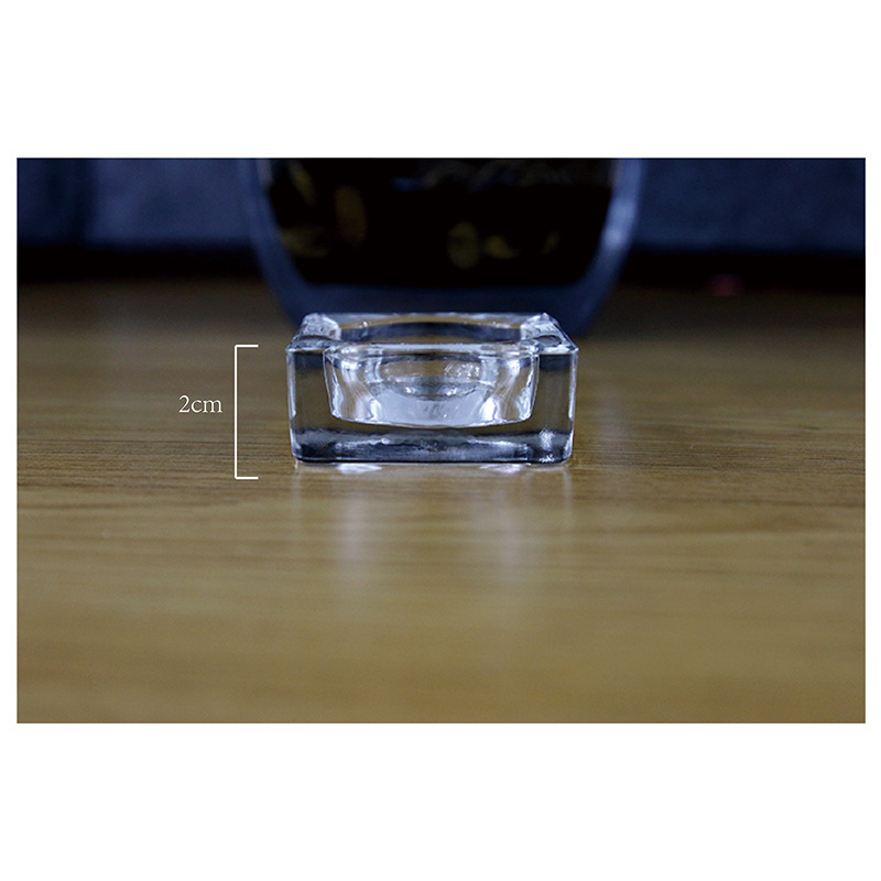 Spot Hot Sale Glass Tealight Square Tealight Tealight Square Candlestick 5*5 Tealight Candle Holder