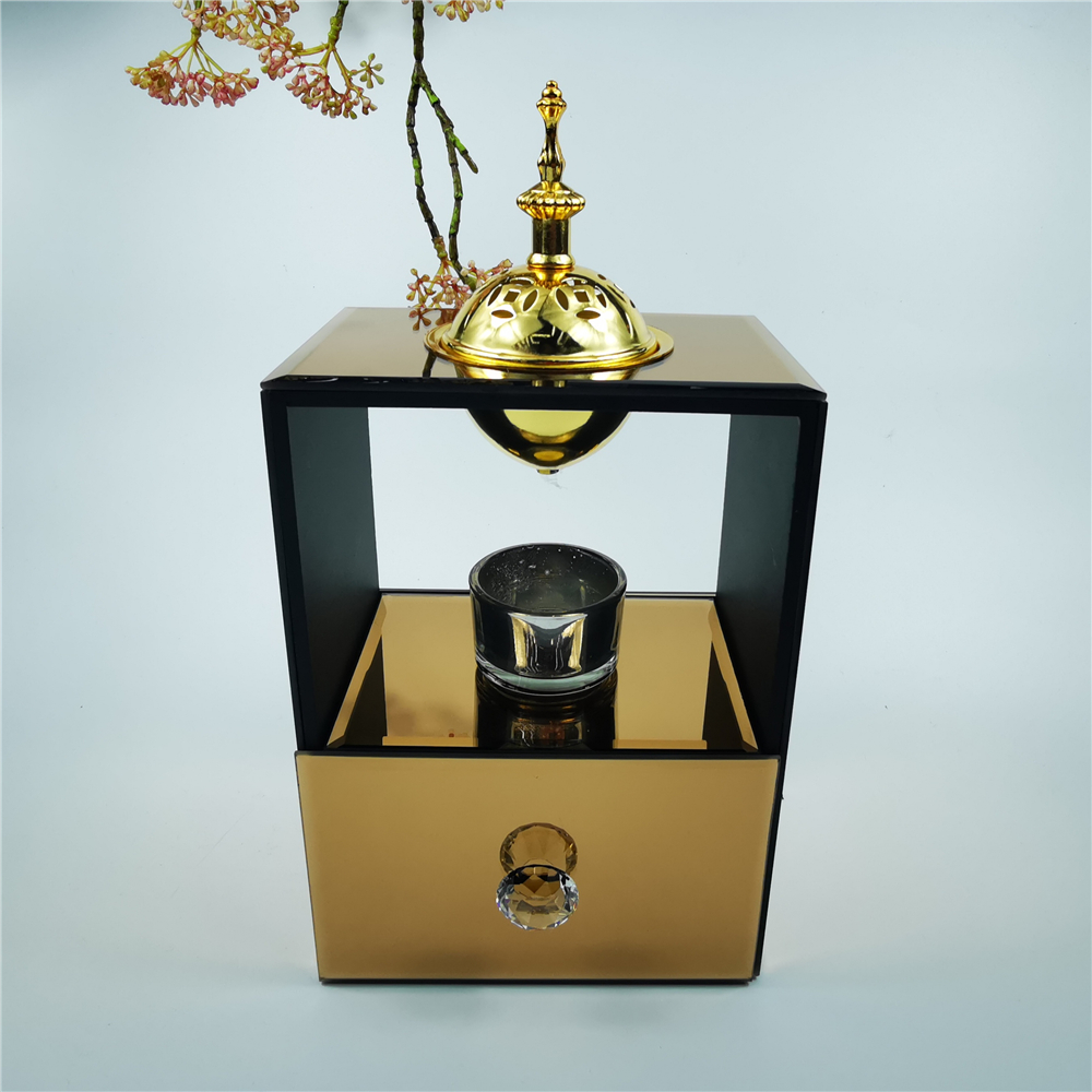 Muslim Arabic Crystal Glass Incense Burner Candlestick Dual-Use Candlestick Incense Burner Factory Direct Sales Muslim Arabic Crystal Glass Incense Burner Candlestick Dual-Use Candlestick Incense Burner Factory Direct Sales
