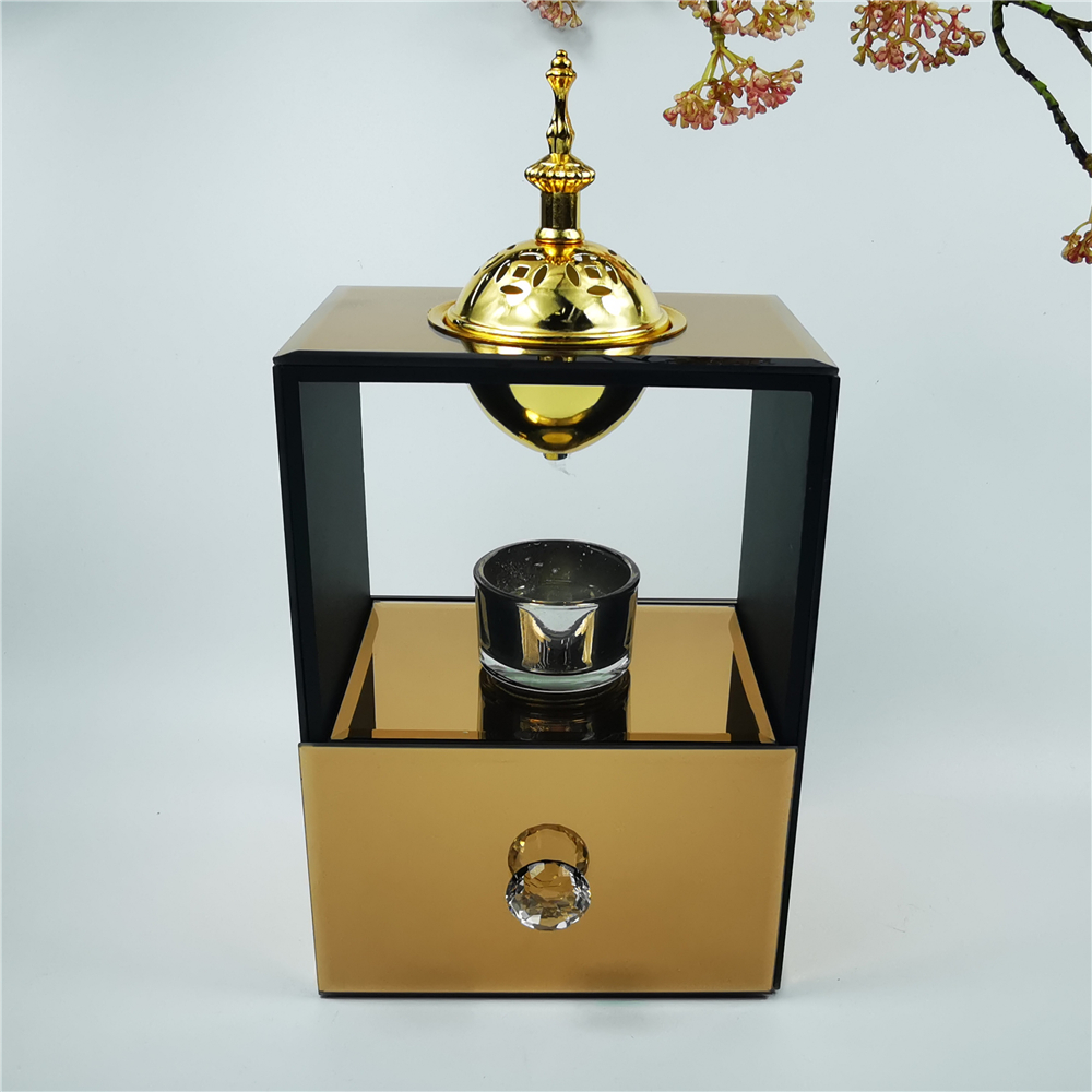 Muslim Arabic Crystal Glass Incense Burner Candlestick Dual-Use Candlestick Incense Burner Factory Direct Sales Muslim Arabic Crystal Glass Incense Burner Candlestick Dual-Use Candlestick Incense Burner Factory Direct Sales