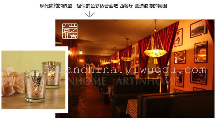 Creative glass candlestick of gold plating ice candle cups candlelit bar restaurant candle holder Creative glass candlestick of gold plating ice candle cups candlelit bar restaurant candle holder