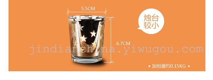 Simple silver plating Glass Candle Candlestick candle ornaments electroplating cup romantic bar Simple silver plating Glass Candle Candlestick candle ornaments electroplating cup romantic bar