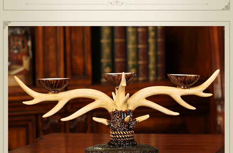 European classical restore ancient ways the new carved iron candlestick romantic wedding props household soft decorative resin craft gifts