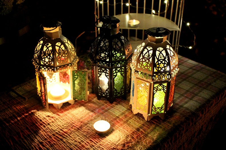 Ramadan Arab European Style Wedding Decoration Craft Gift Retro Iron Art Morocco Colorful Storm Lantern Candlestick Ramadan Arab European Style Wedding Decoration Craft Gift Retro Iron Art Morocco Colorful Storm Lantern Candlestick