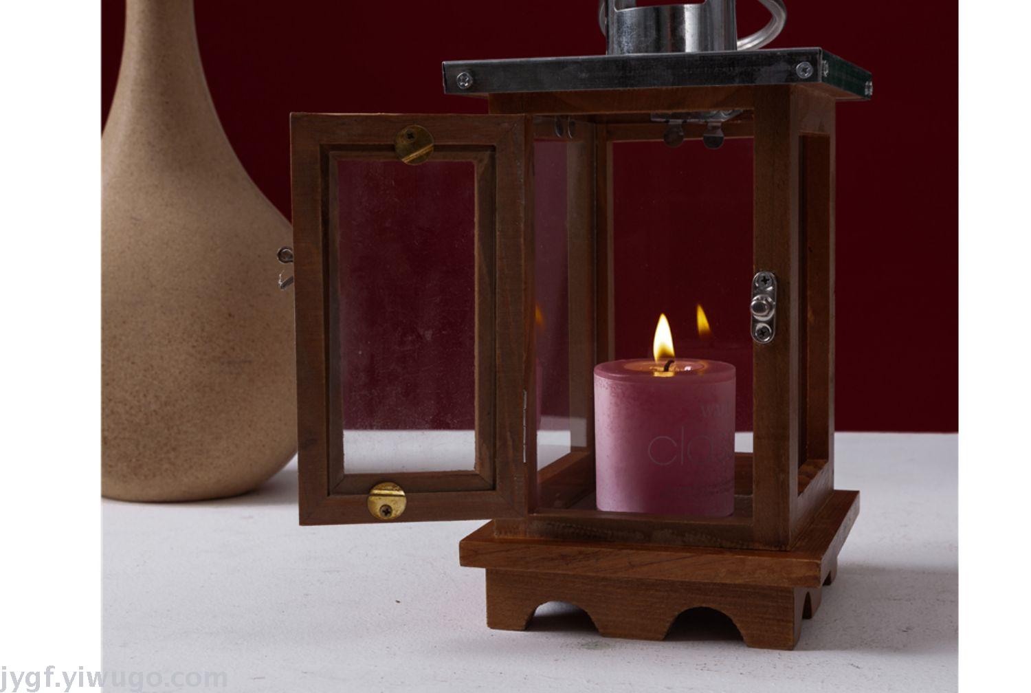 American Nordic vintage do old art hand-held incense candlestick wood wind lamp living room bedroom decoration
