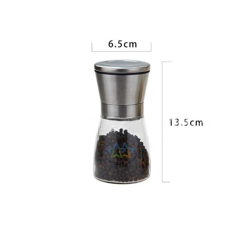 Crossborder 304 stainless steel black pepper kosher salt grinder universal seasoning bottle grinder kitchen supplies