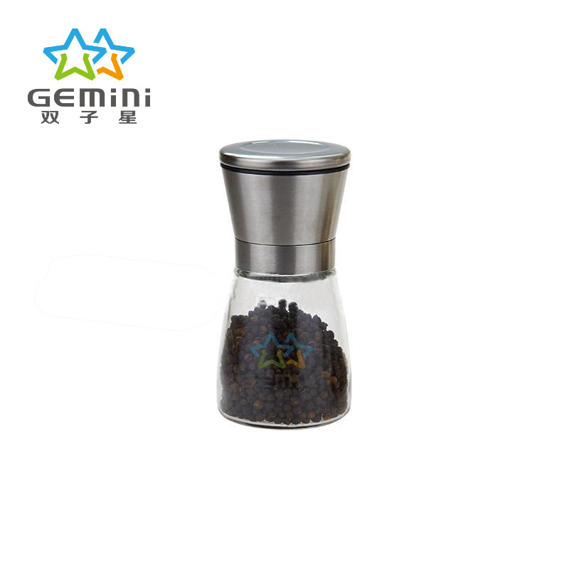 Crossborder 304 stainless steel black pepper kosher salt grinder universal seasoning bottle grinder kitchen supplies