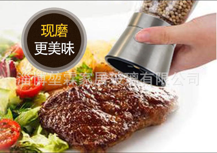 Crossborder 304 stainless steel black pepper kosher salt grinder universal seasoning bottle grinder kitchen supplies Crossborder 304 stainless steel black pepper kosher salt grinder universal seasoning bottle grinder kitchen supplies