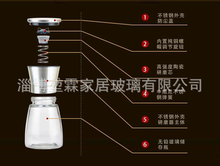Crossborder 304 stainless steel black pepper kosher salt grinder universal seasoning bottle grinder kitchen supplies Crossborder 304 stainless steel black pepper kosher salt grinder universal seasoning bottle grinder kitchen supplies