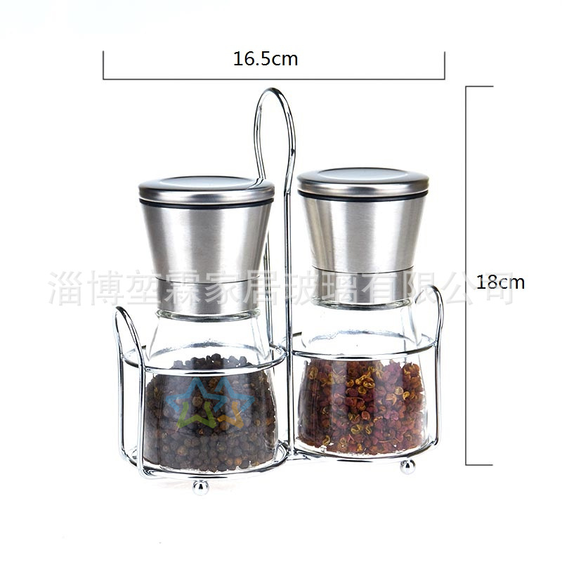 Crossborder 304 stainless steel black pepper kosher salt grinder universal seasoning bottle grinder kitchen supplies Crossborder 304 stainless steel black pepper kosher salt grinder universal seasoning bottle grinder kitchen supplies