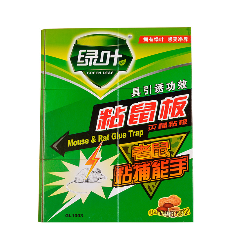 Professional Wholesale Green Leaf Genuine Adhesive Glue Mouse Traps Cockroach Adhesive Fly Trap Sticky Catcher