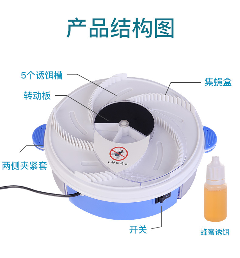 Automatic Fly Catcher USB Electric Fly Trap Gadgets Household Fly Catching Fly Killing Fly Cage Stick Fly Killer