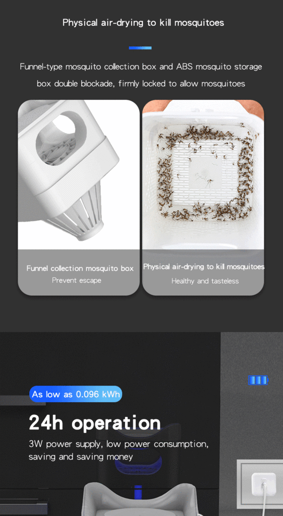 Electric Shock Mosquito Killing Lamp Led Fly Catcher Fly-Killing Lamp Indoor Mute USB Photocatalyst 