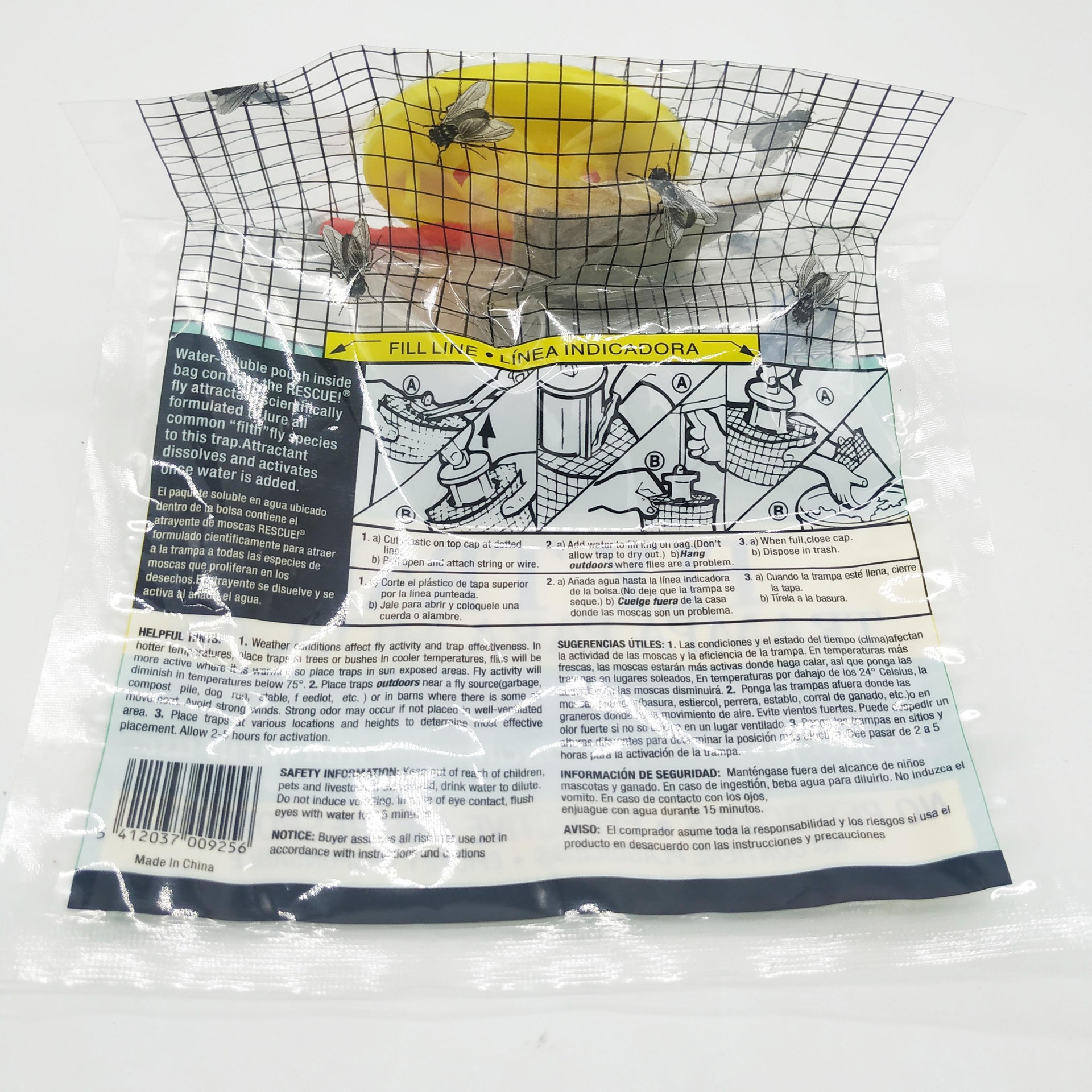 Hanging Fly Trap Bag Fly Bag Flies Trap Fly Catcher Flat Mouth Fly Trap Bag