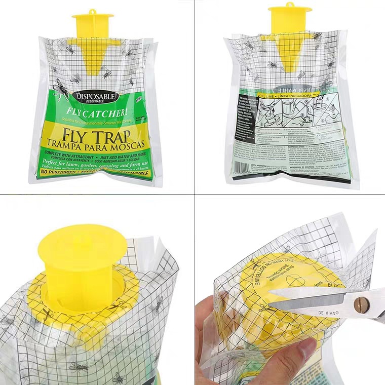 Hanging Fly Trap Bag Fly Bag Flies Trap Fly Catcher Flat Mouth Fly Trap Bag Hanging Fly Trap Bag Fly Bag Flies Trap Fly Catcher Flat Mouth Fly Trap Bag