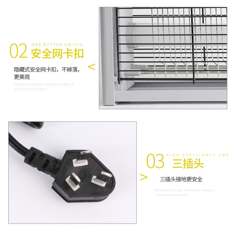 LED Energy-Saving Mosquito Killing Lamp Household Electric Shock Mosquito Repellent Outdoor Commercial Restaurant Kitchen Fly Catcher Mosquito Farm