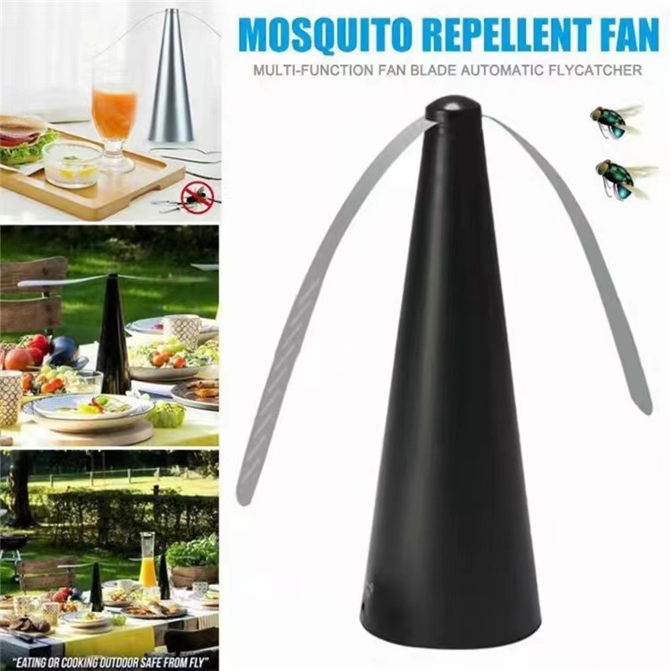 Outdoor Multi-Functional Fan Blade Fly Expeller Mosquito Repellent Fantastic Fly Driving Automatic Fly Catcher Fly Repellent Mosquito Repellent Fan Cross-Border