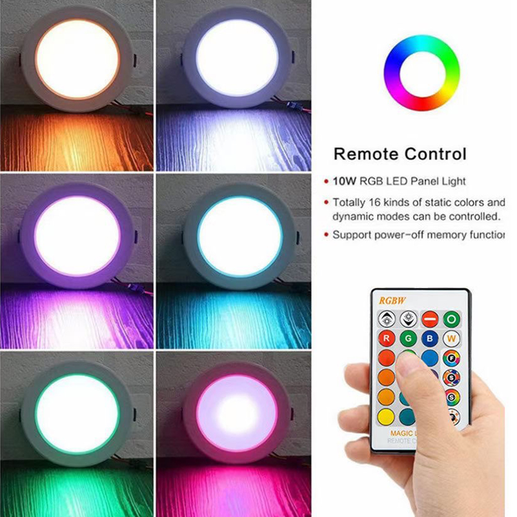 LED Dimming Colorful Downlight 9W Ceiling Lamp RGBW Remote Control Dimming Bar KTV Mall Hypermarket Lighting