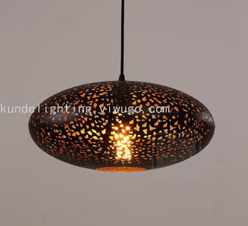 FS-09 Flat Spherical Corrosion Craft Ceiling Lamp Dining Chandelier LED Lamp Bar Chandelier Creative Lamps Retro Lamps